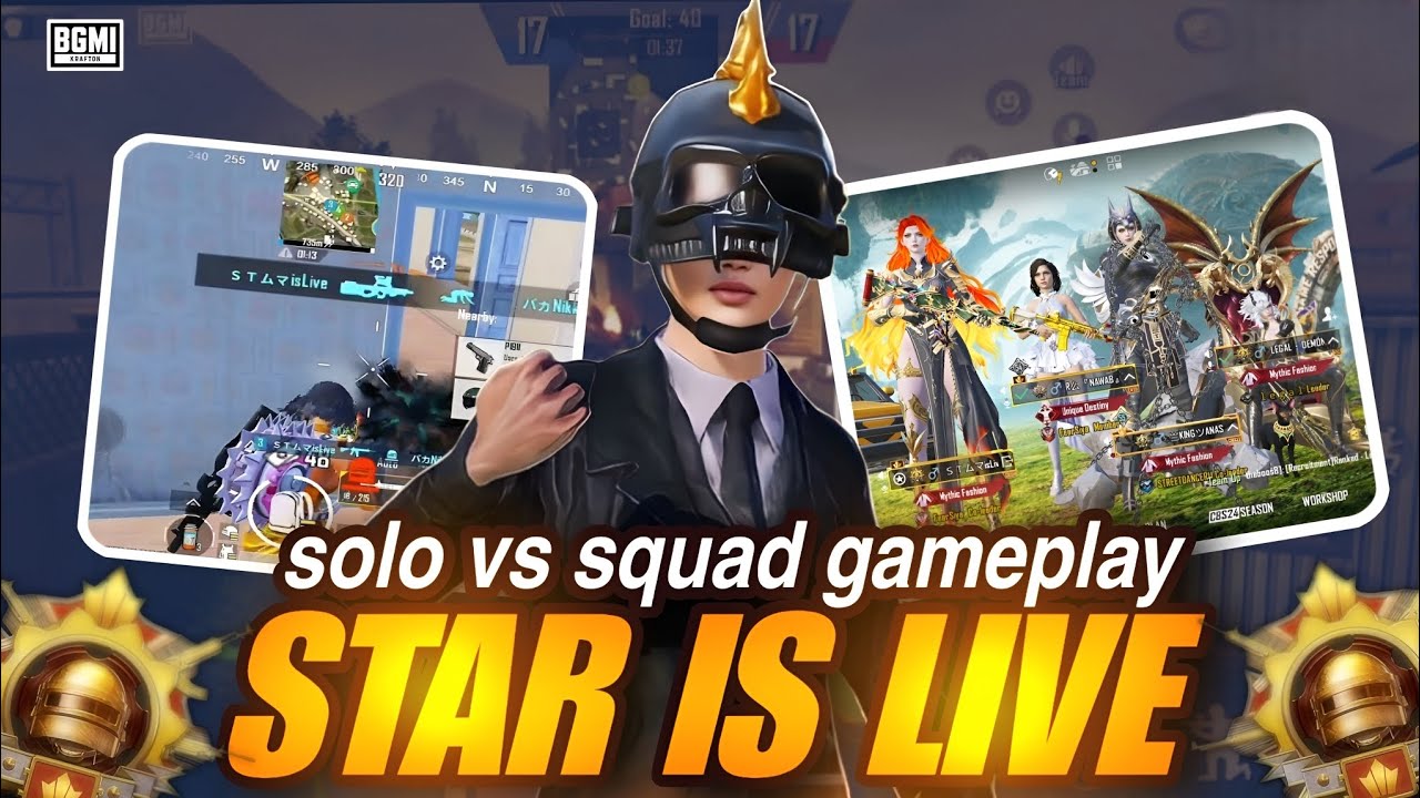 STARISLIVE || solo vs squad full intense conqueror lobby gameplay 60 fps oneplus Nord ce4 60 fps !
