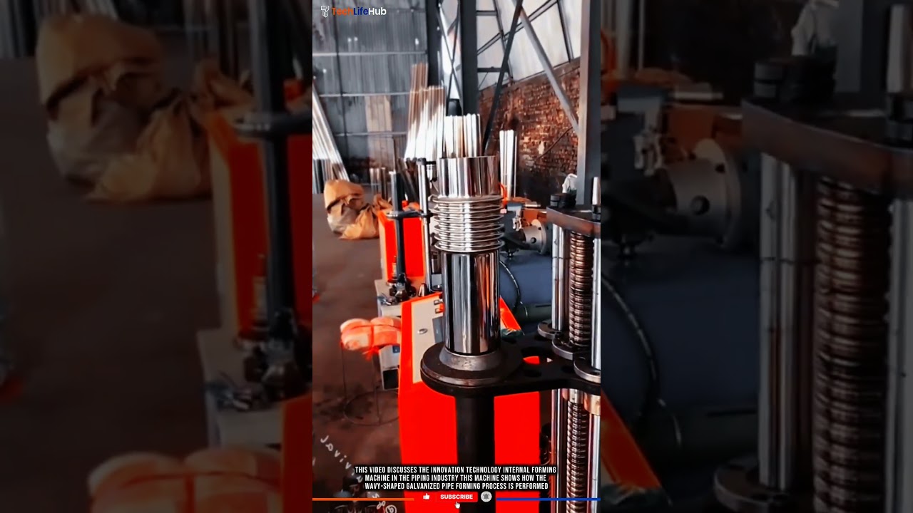 Innovation Technology Internal Forming Machine: Perfect Waves on Galvanized Pipe #tech