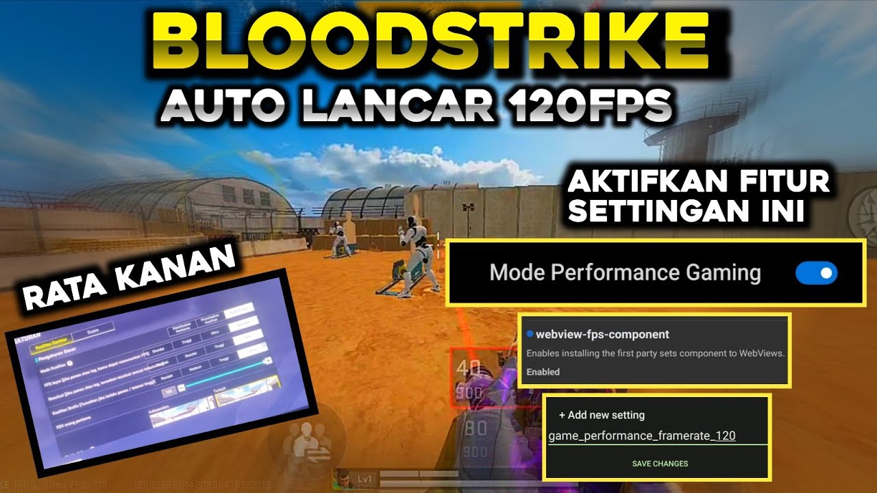 Cara Atasi Game Bloodstrike Lag Frame Drop & Cara Unlock 120fps All device WORK💯 ROOT & NON ROOT