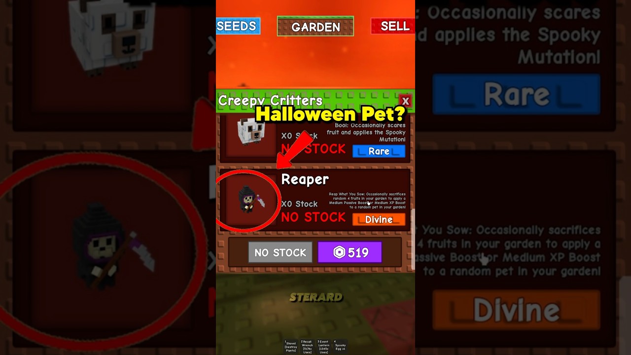New Halloween Pet #growagarden #roblox