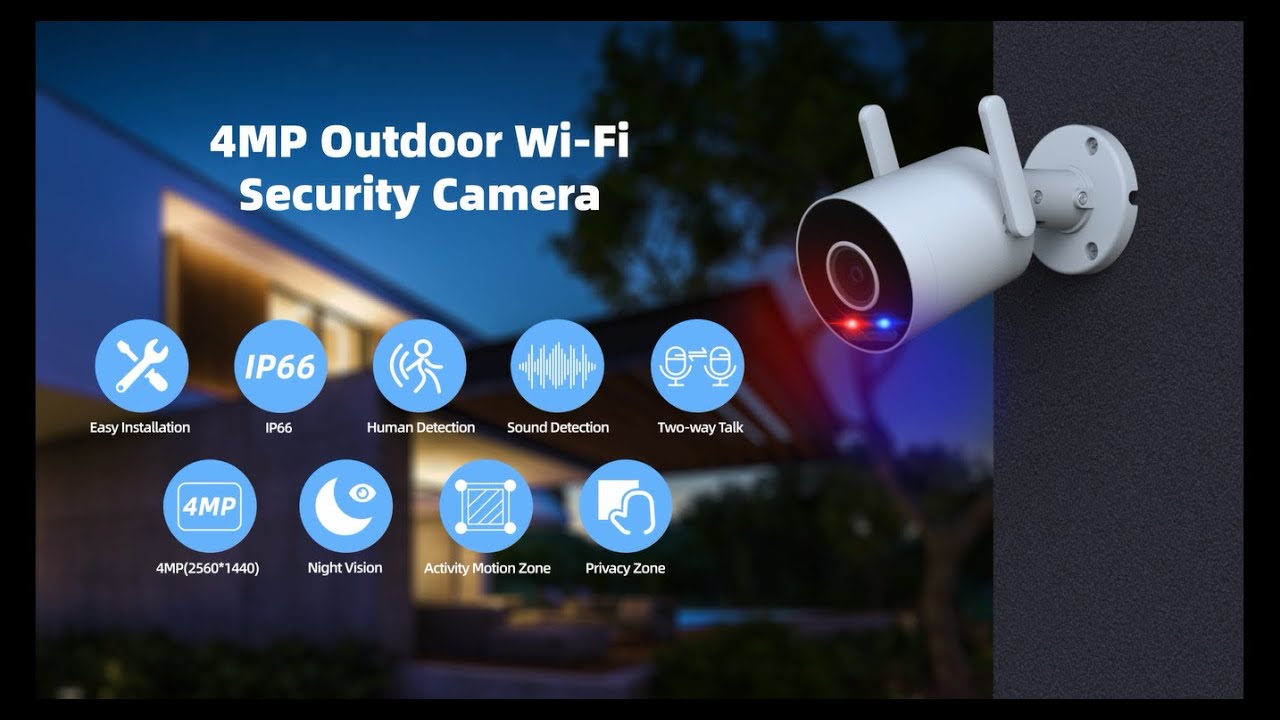 2K outdoor wifi active deterrence camera