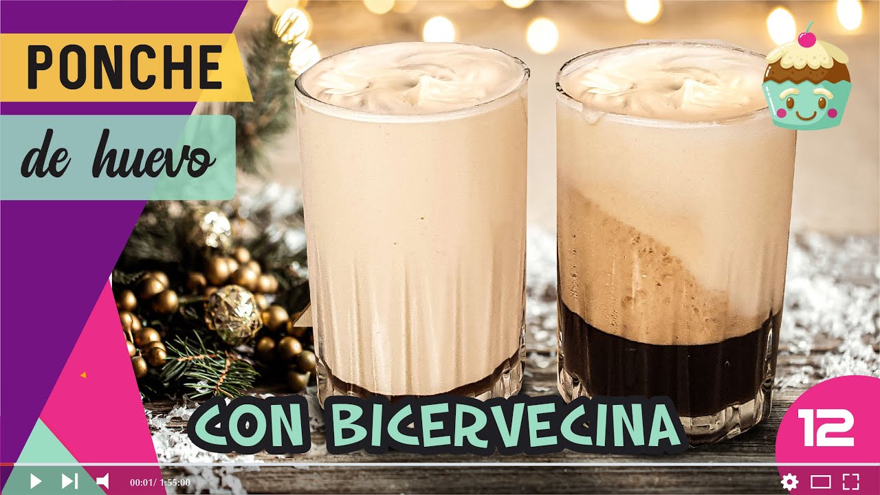 PONCHE DE HUEVO CON BICERVECINA // huevo con cerveza negra o MALTA // con solo 4  ingredientes