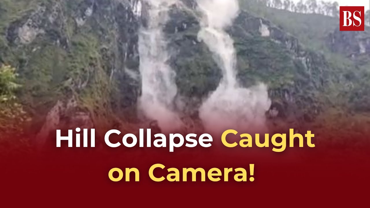 Hill Collapse Caught on Camera! Hill collapses in Uttarakhand&rsquo;s Chamoli district