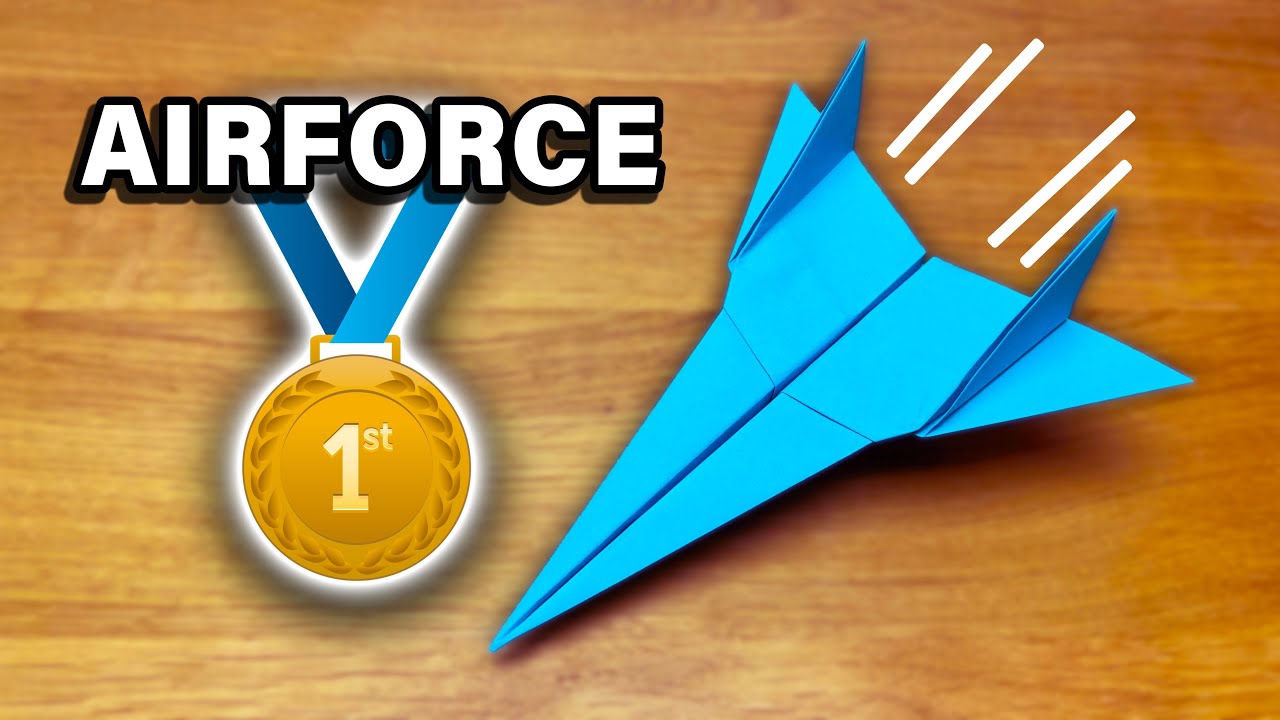 Оригами самолёт Airforce | Лёгкий урок!