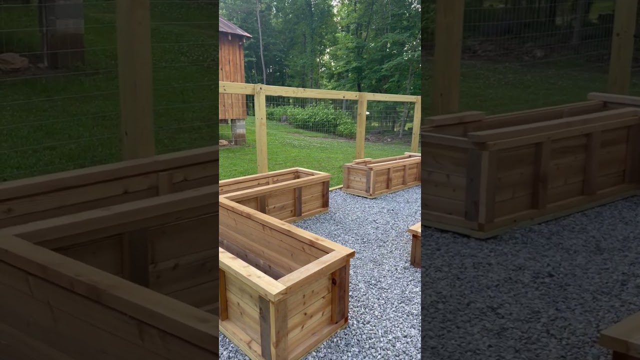 New gardens for the Homestead. Cedar raised bed garden