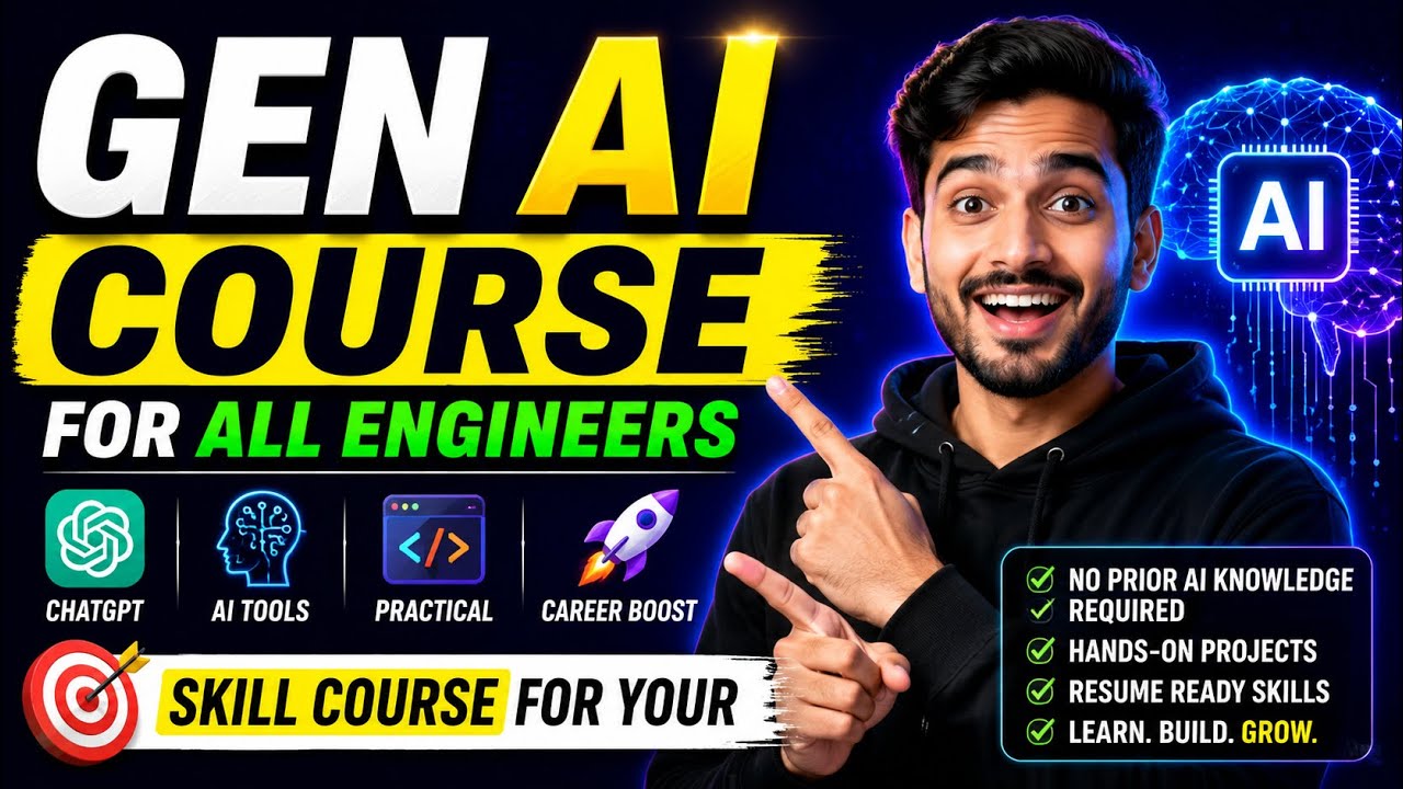Gen AI Complete Course for All Engineers | 2026 Roadmap to Master AI & Generative AI