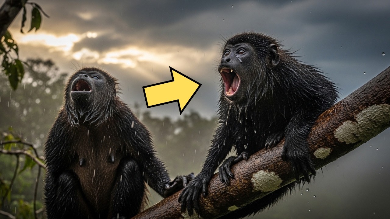 LA FAMILIA DE MONOS AULLADORES QUE NO HACÍA RUIDO — HASTA QUE LA TORMENTA LOS OBLIGÓ A HABLAR