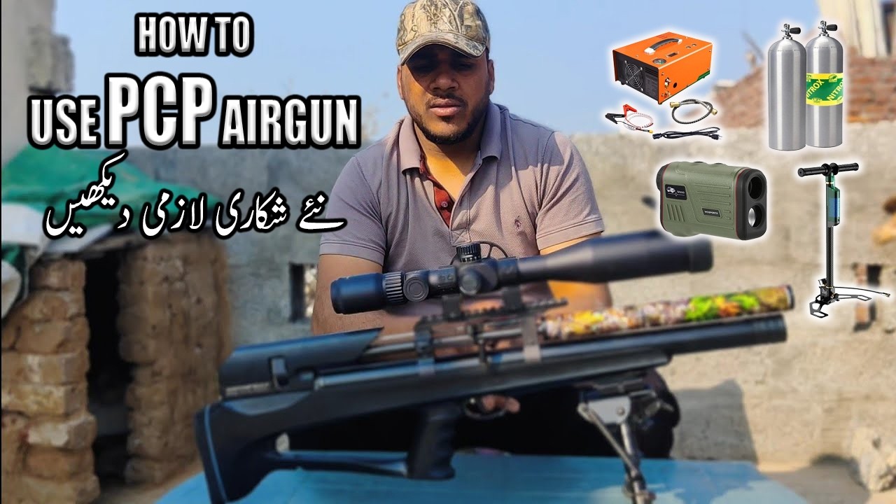 How to Use PCP airgun for begginers #pcp #airgun #scope #pump #scuba 