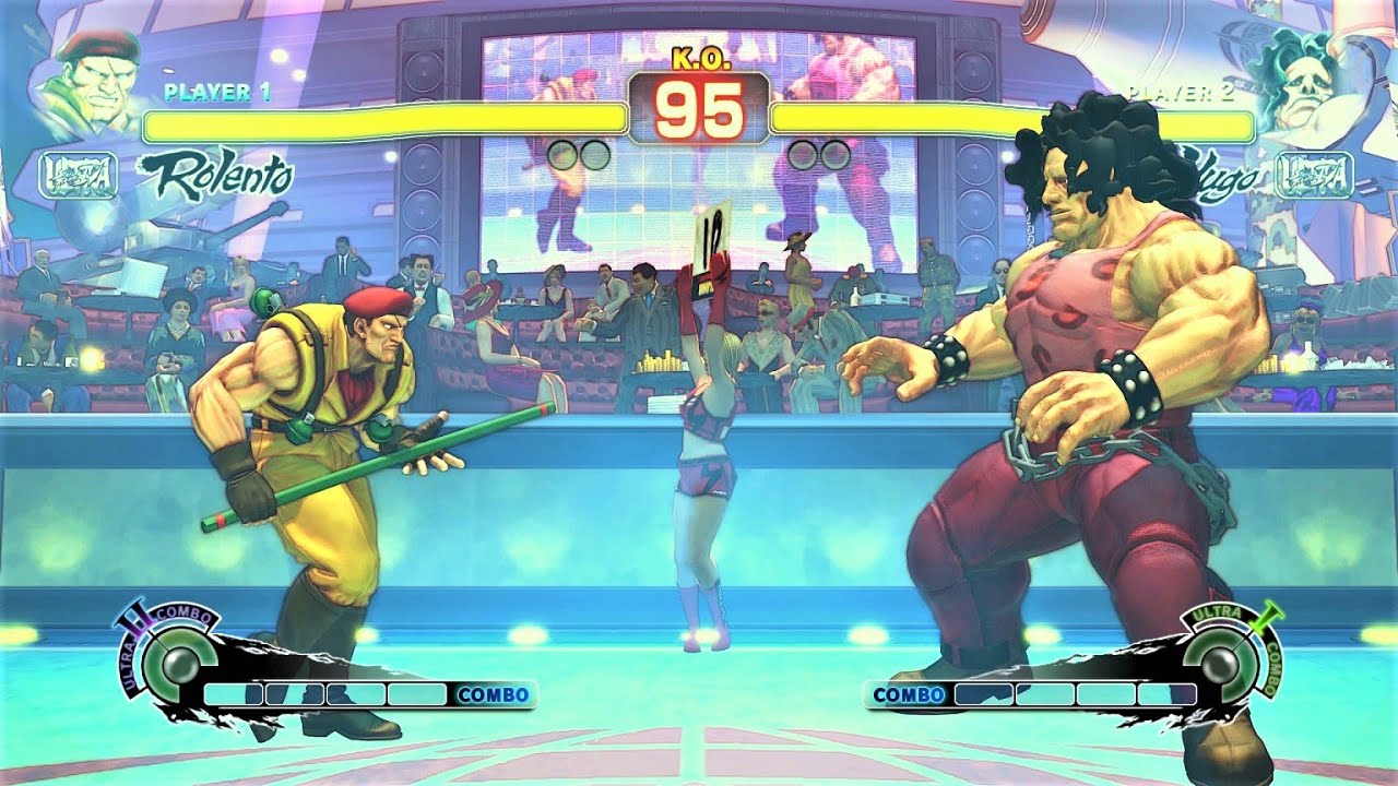 Rolento vs Hugo (Hardest AI) - Ultra Street Fighter IV