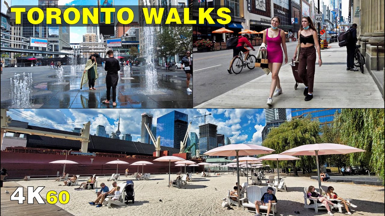 Sugar Beach to Dundas Square Saturday Toronto Walk (Sept 2021)