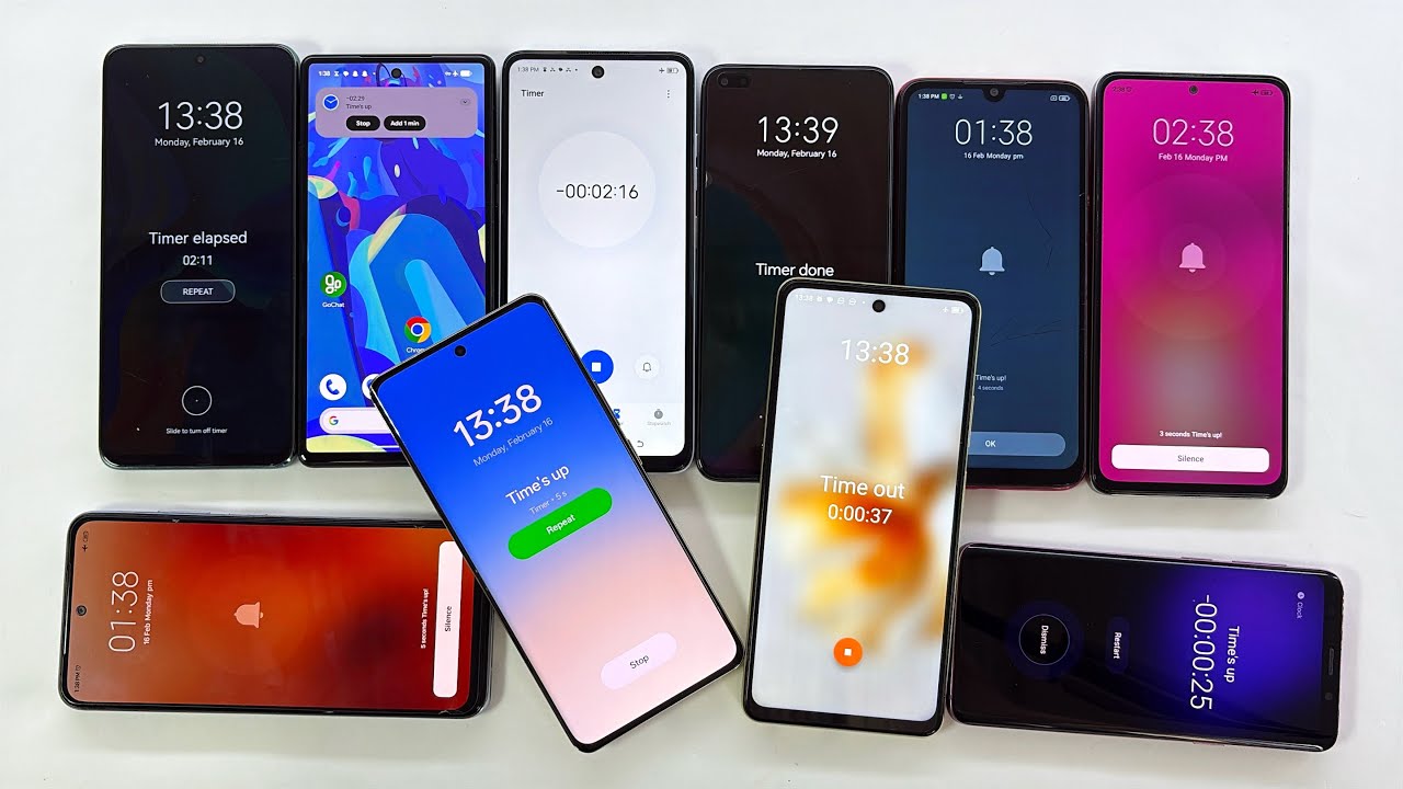 Timer Google Pixel 6, Huawei Y90, Xiaomi Redmi, Honor 50, Samsung S9, Realme 12 Pro
