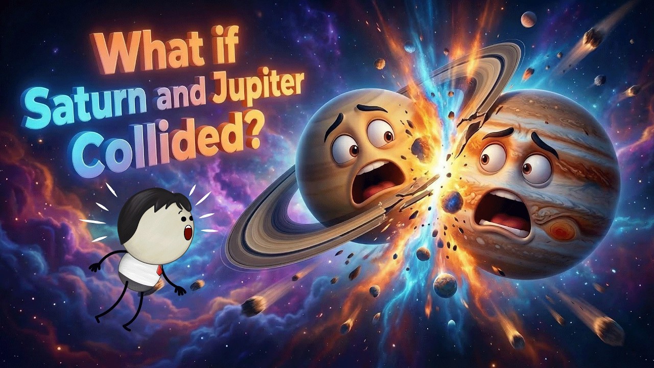 Что если бы Сатурн и Юпитер столкнулись? + другие видео | #aumsum #kids #whatif
