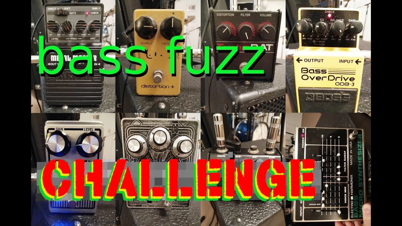 bass fuzz challenge: ARION MXR TURBO RAT ODB-3 GUNSLINGER BLOWER BOX GUV'NOR EHX BASS SYNTH