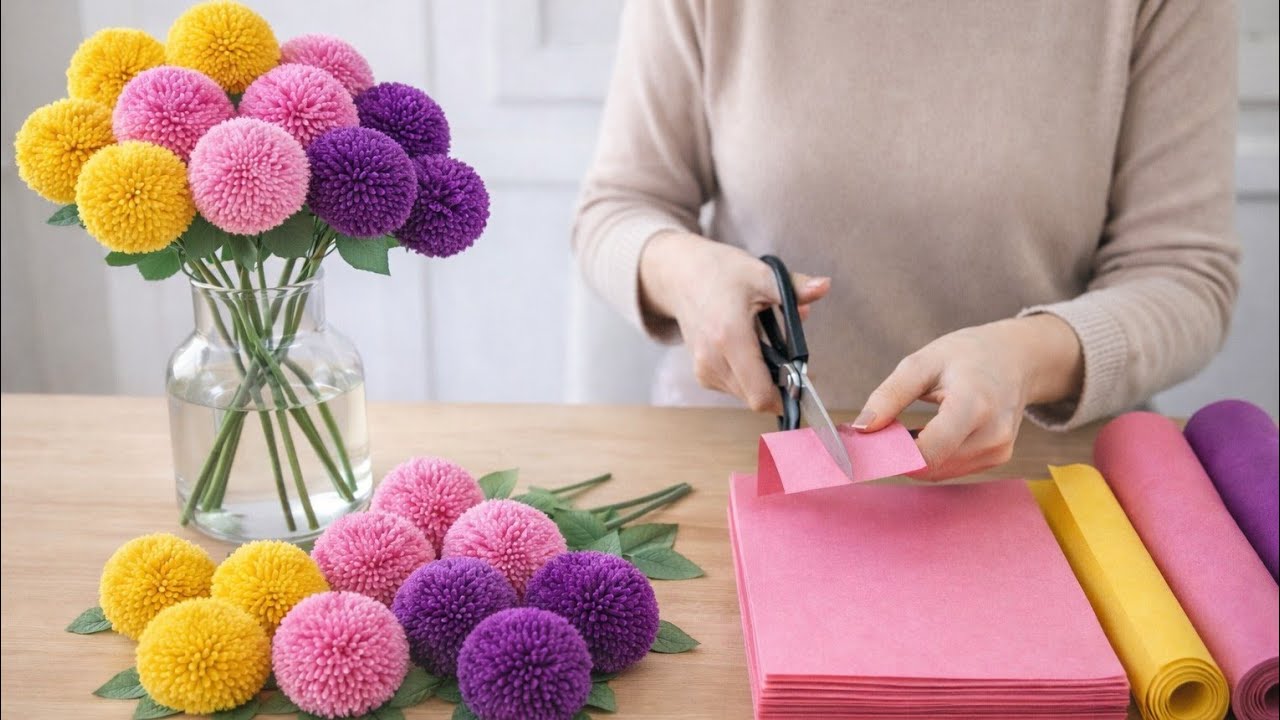 how to make flower from shopping bags 