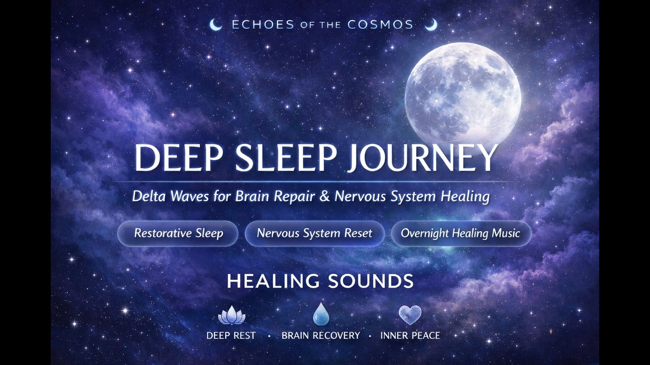 Deep Sleep Journey 🌙 Delta Waves for Brain Repair & Nervous System Healing  Overnight Sleep Music
