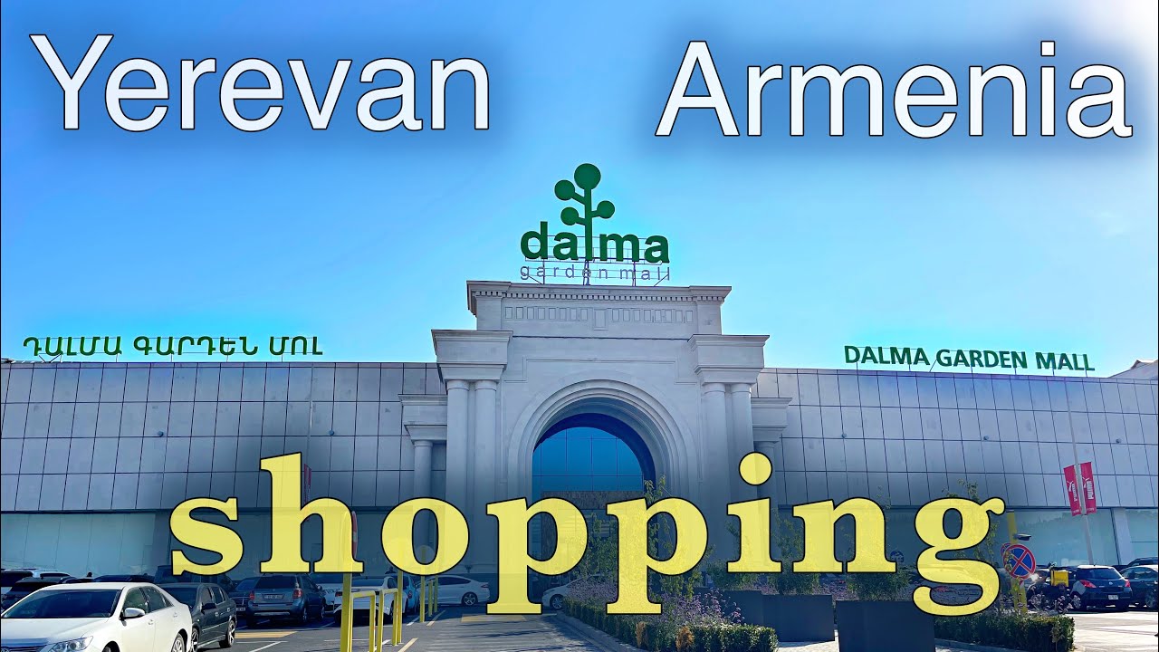 Shopping center in Yerevan. Dalma Garden Mall. Department store in capital city of Armenia.