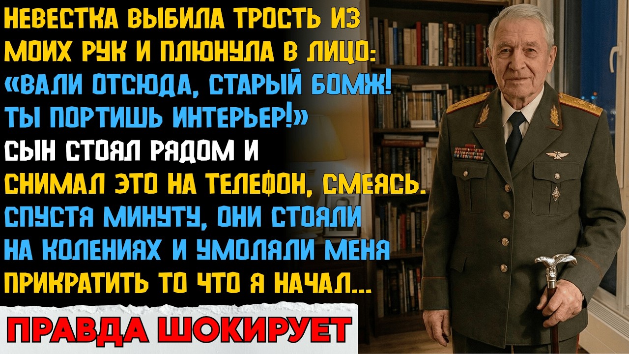 Невестка плюнула мне в лицо. Сын смеялся. Я набрал номер который не набирал двадцать лет