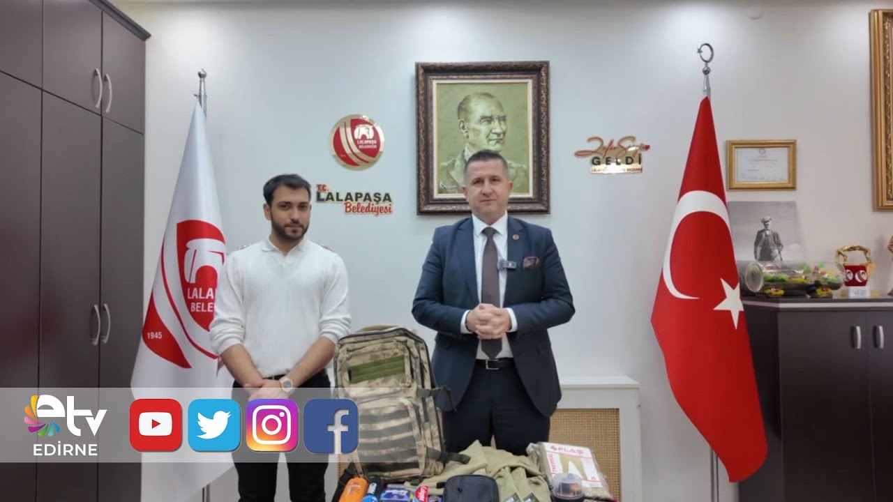 LALAPAŞA BELEDİYESİNDEN ASKERE GİDEN GENÇLERE “ASKER ÇANTASI” DESTEĞİ