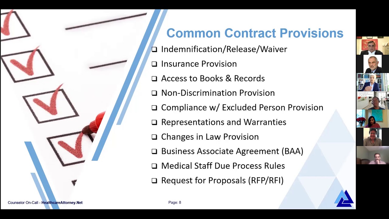 Navigating Healthcare and Hospital Contracting Issues - December 15 2020