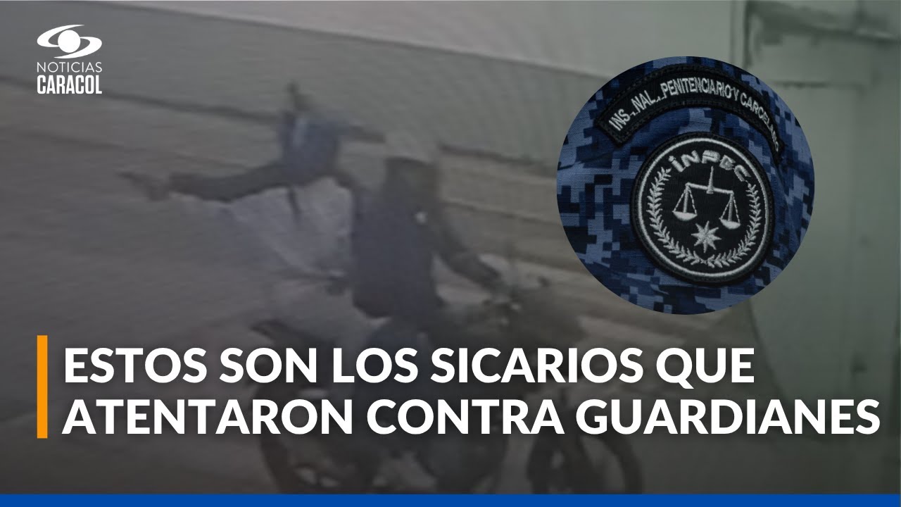 Revelan imagen del momento exacto en que dos sicarios atacan a cuatro guardianes del Inpec en Bogotá
