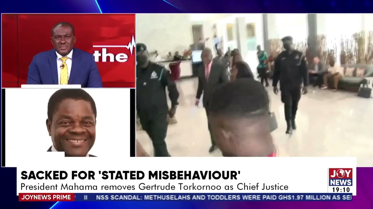 Sacked for &lsquo;Stated Misbehavior,&rsquo; President Mahama removes Gertrude Torkornoo as Chief Justice.