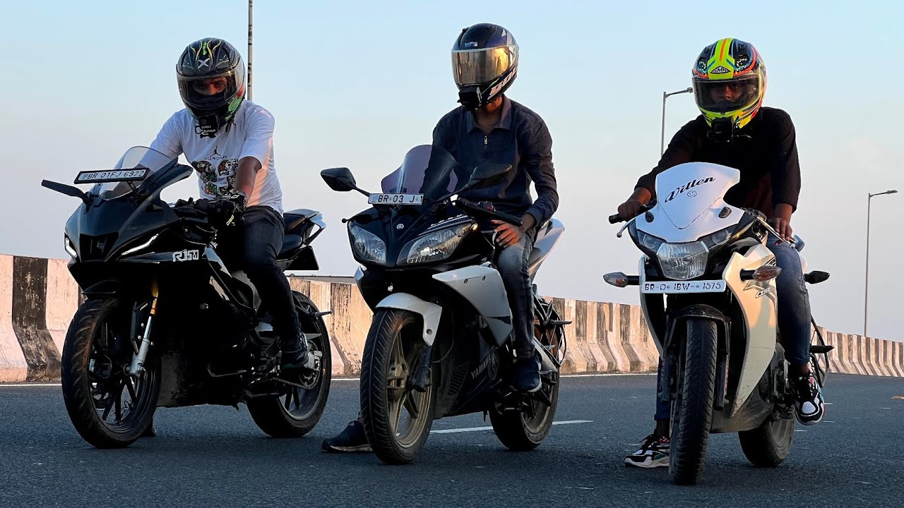 R15 v4 Vs CBR 150R Vs R15 v2 Race | TOP END BATTLE
