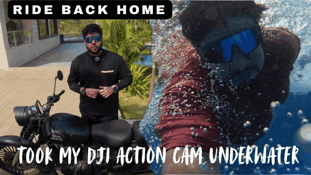 Karjat to Mumbai Ride 🏍️ | Took My DJI Action Camera UNDER WATER. #motovlog #dji #royalenfield