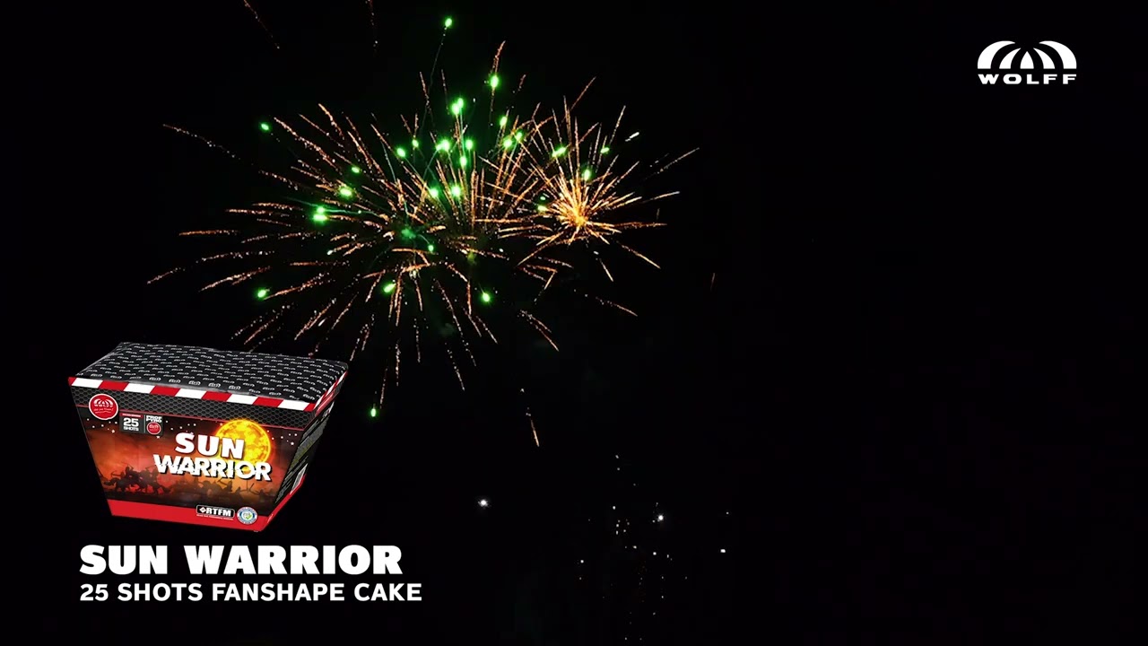 Sun Warrior 25-Schuss-Feuerwerk-Batterie von Wolff