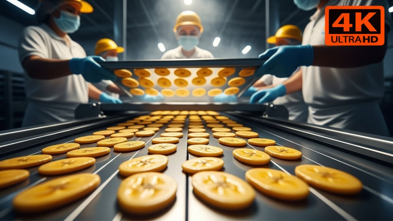 Inside A Modern Banana Chips Factory (Full Process)