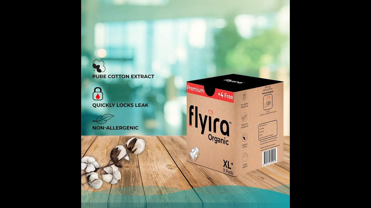 Flyira Premium Organic Sanitary Pads | XL+ | Flyira.com | Free & Fast Delivery🚛 | Shop Now 🛒