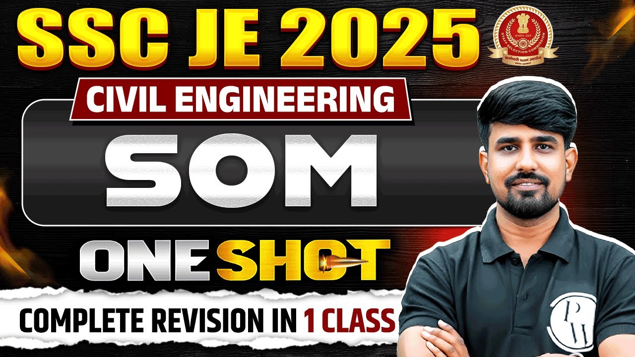 Strength Of Materials In ONE SHOT | SSC JE Civil Engineering Classes | SOM SSC JE 2025