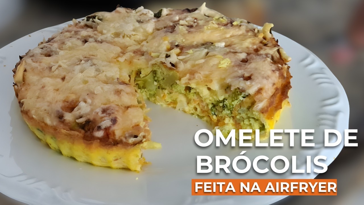 Almoço rápido de mãe: Omelete de brócolis na Airfryer (fit e deliciosa)