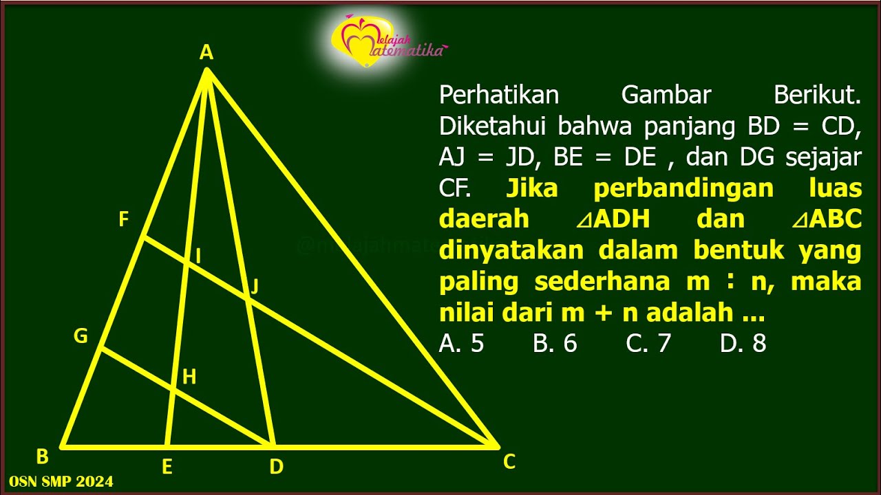 Soal olimpiade Matematika SMP | Geometri |  OSN-K Tahun 2024