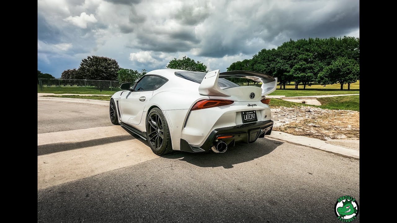 A90 Supra with MKIV HKS Hi-Power Single Exit Titanium Exhaust