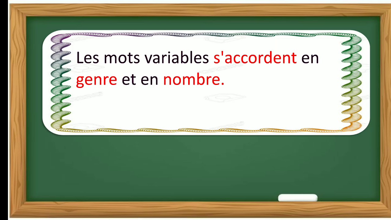 Les mots variables