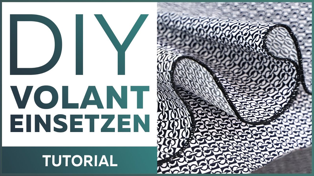 Ein Tutorial: einen Volant in den Halsausschnitt einsetzten und mit dem Schrägband versäubern.