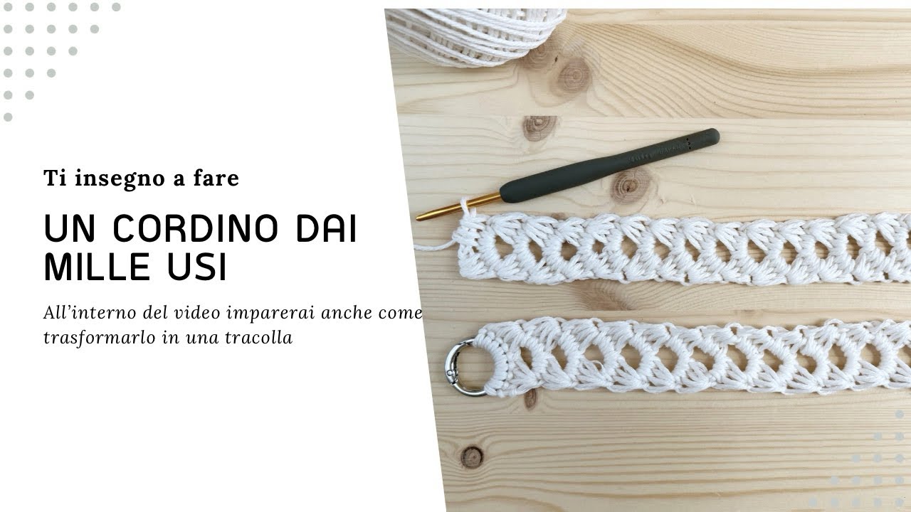 Crea un cordino piatto bellissimo all’uncinetto! Perfetto anche come tracolla per borse
