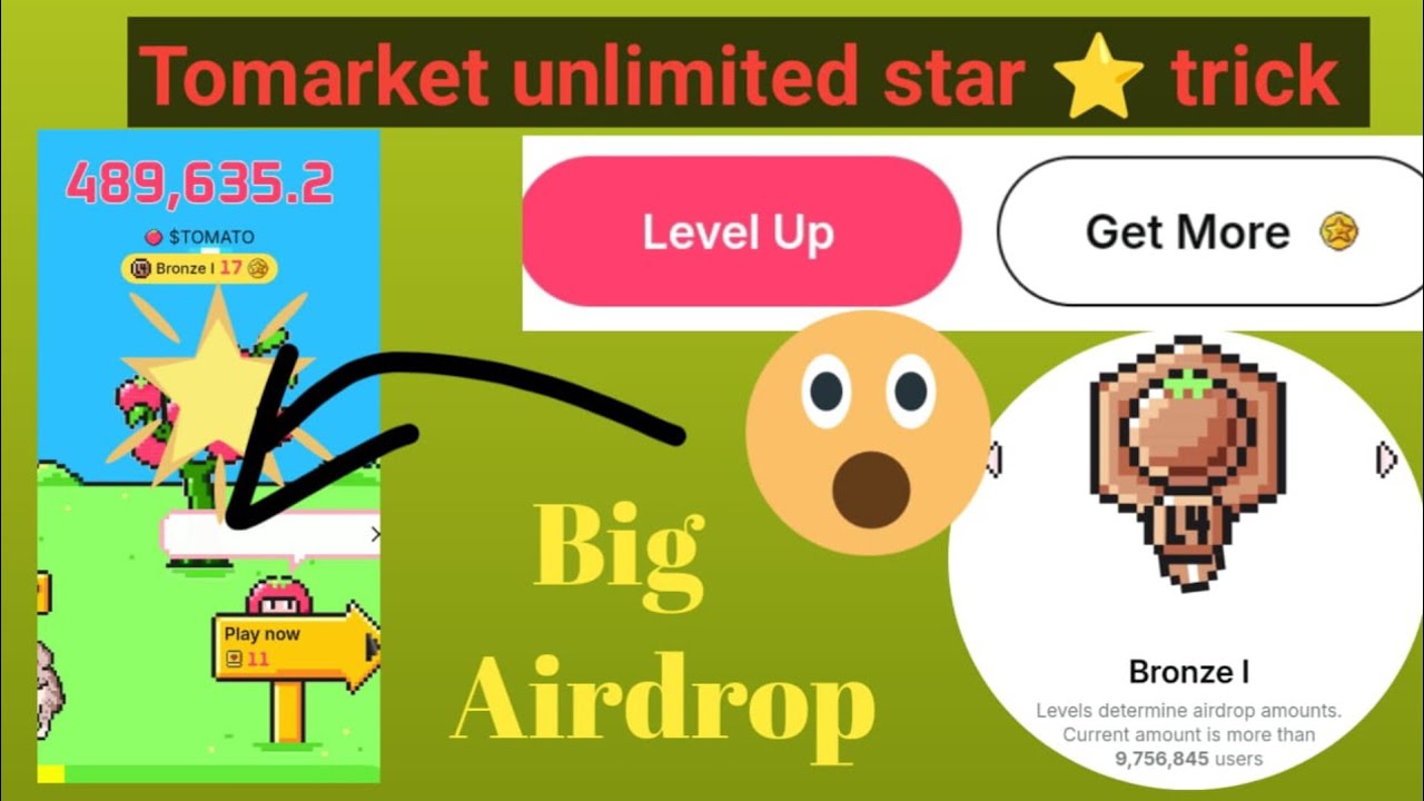 Tomarket unlimited star ⭐ trick