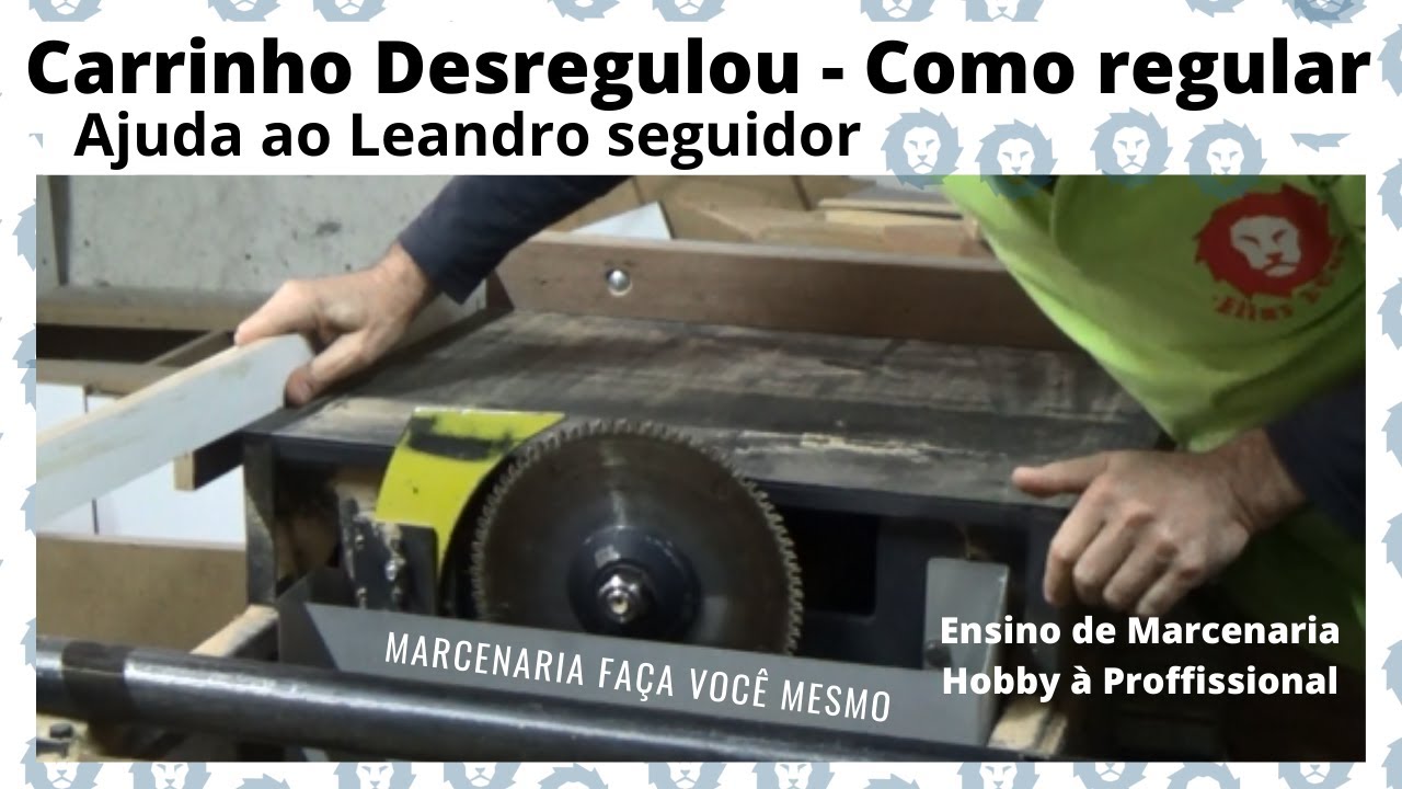 Esquadrejadeira Carrinho Desregulou? Como Regular - Elias Leão