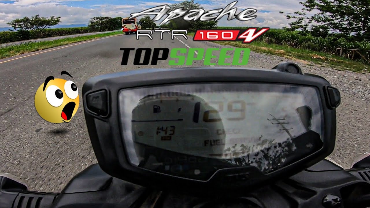 TVS Apache 160 4v Top speed (Velocidad Máxima)😱🚀 ¿Vale la pena?