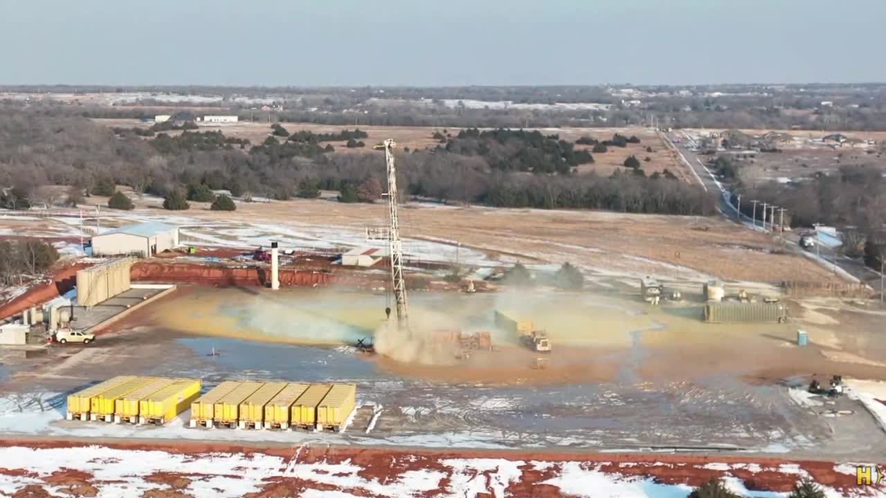WATCH: Drone footage of well blow out in Blanchard