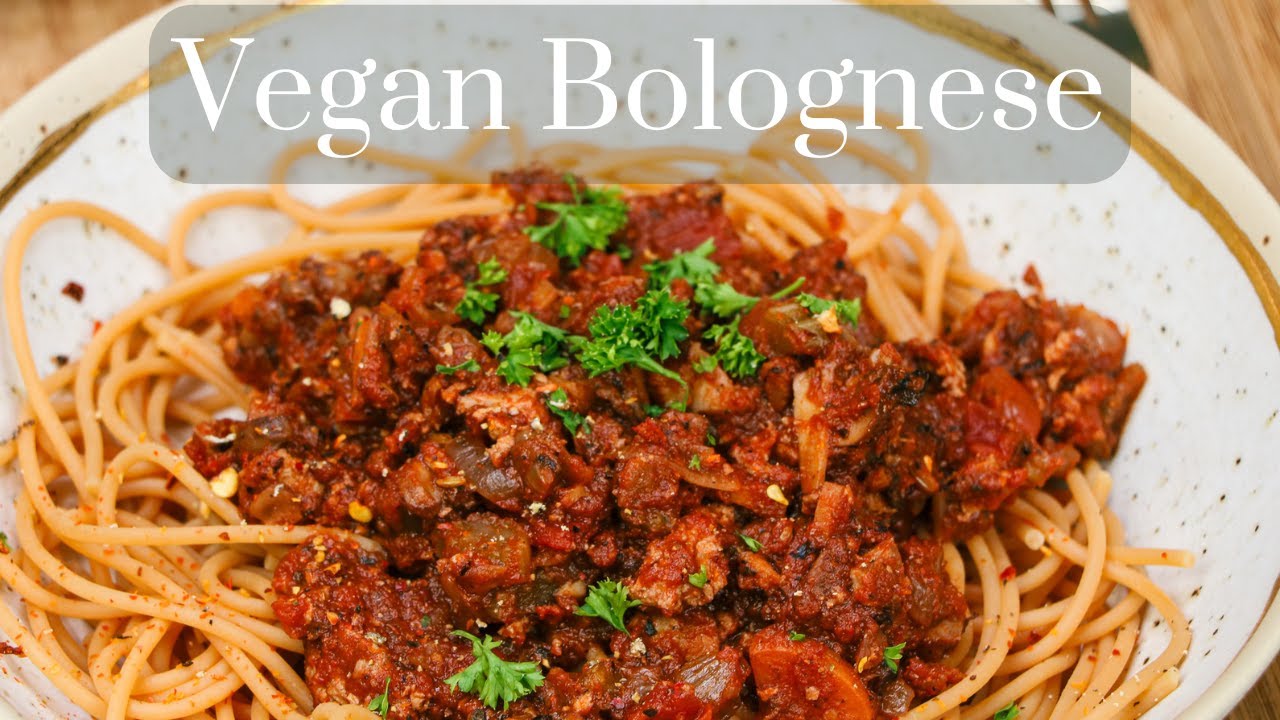 Vegan Bolognese Pasta | High-Protein Tofu & Mushroom Lentil Pasta for Easy Meal Prep