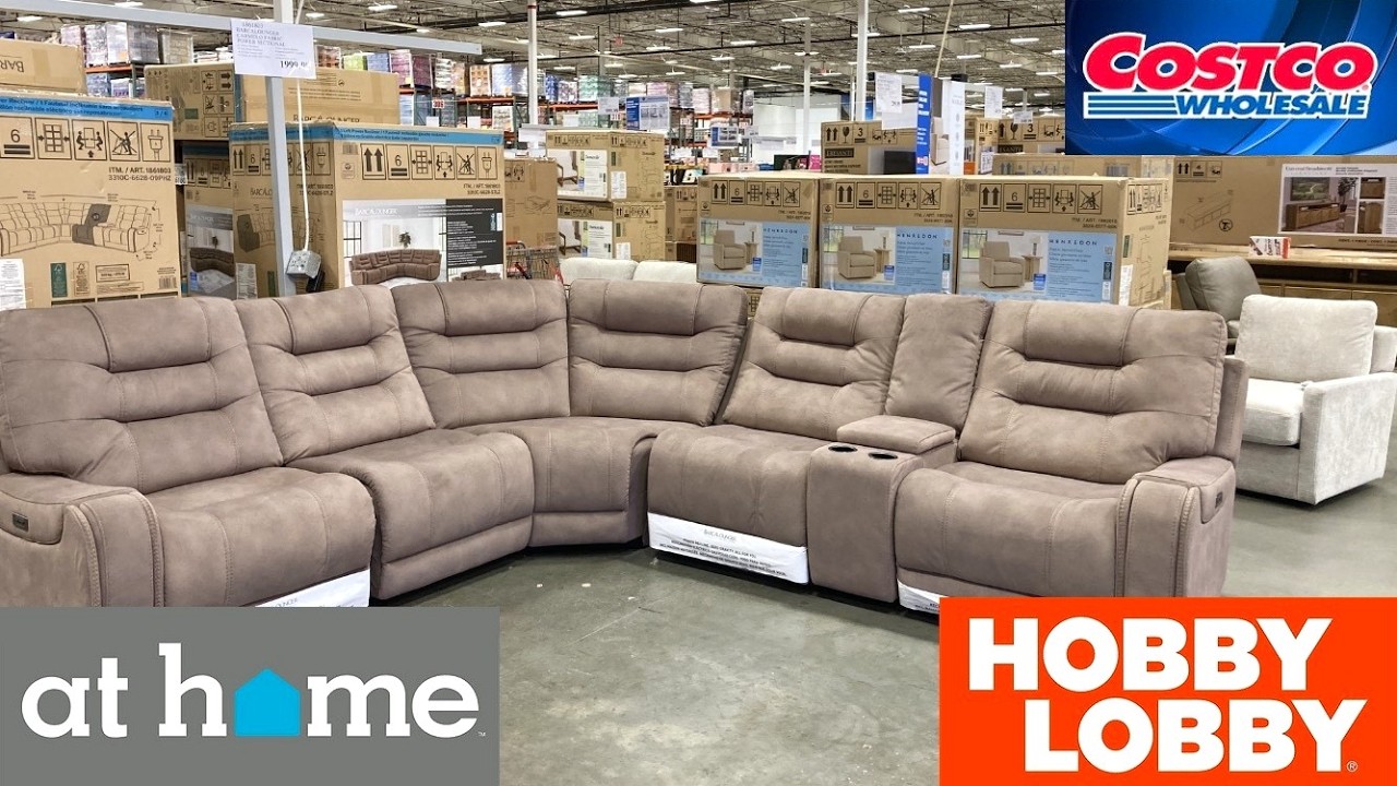 COSTCO HOBBY LOBBY AT HOME FURNITURE SOFAS ARMCHAIRS TABLES SHOP WITH ME SHOPPING STORE WALK THROUGH