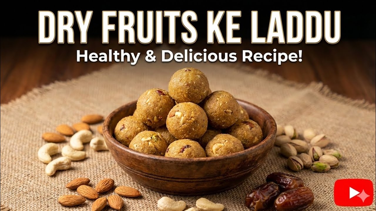 Healthy Dry Fruit Laddu Recipe — Gond aur Dry Fruit ke Laddu for Winters 