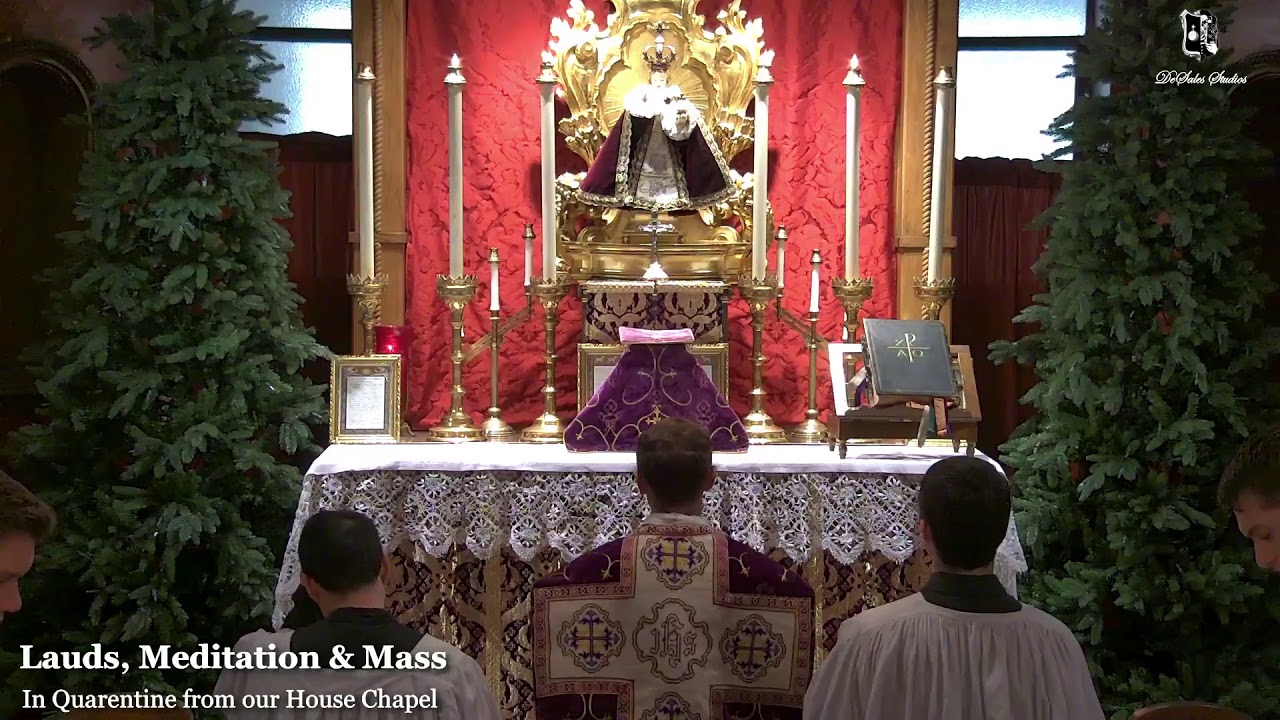 Lauds, Meditation & Holy Mass: 9 AM EASTERN TIME (ET)