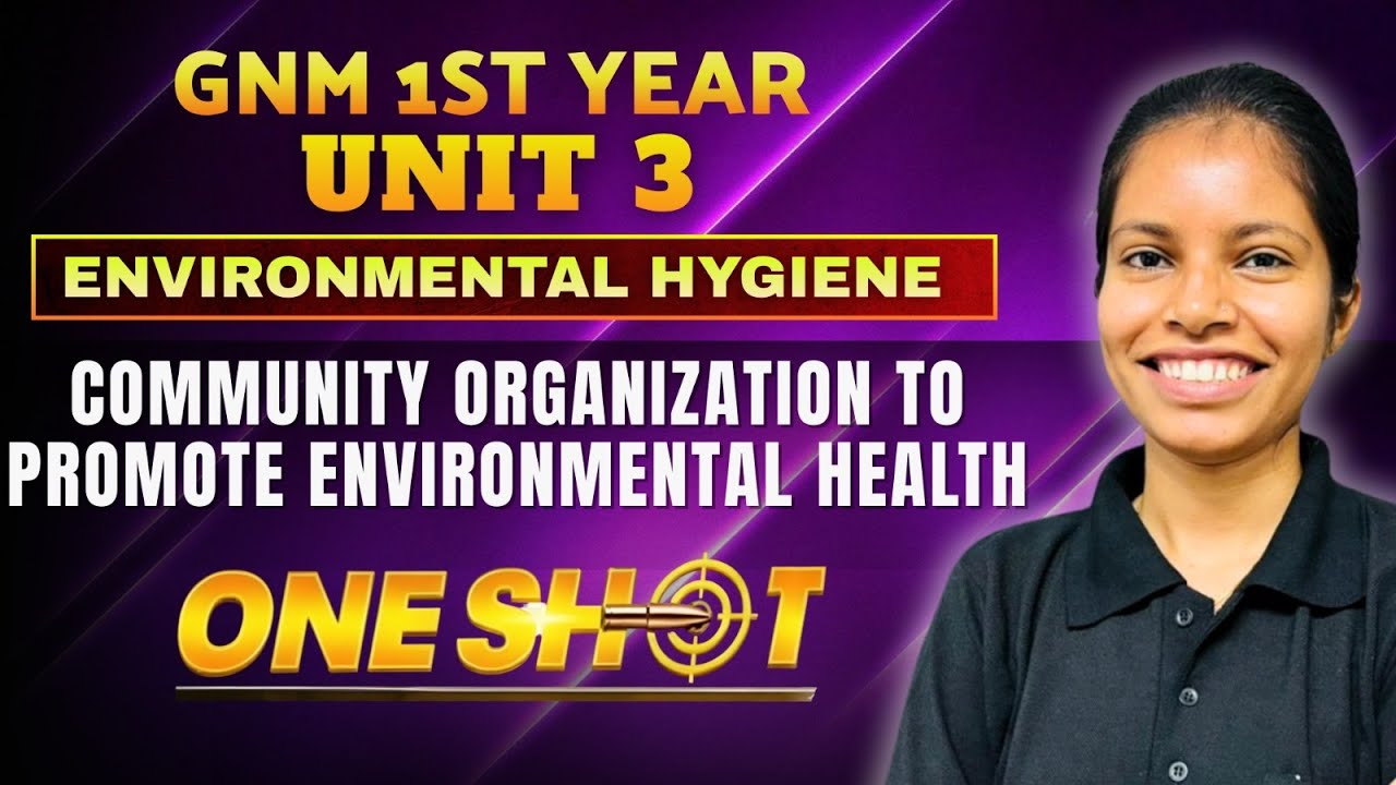 Environmental hygiene One Shot Class UNIT 3 Community organizations to promote environmental health
