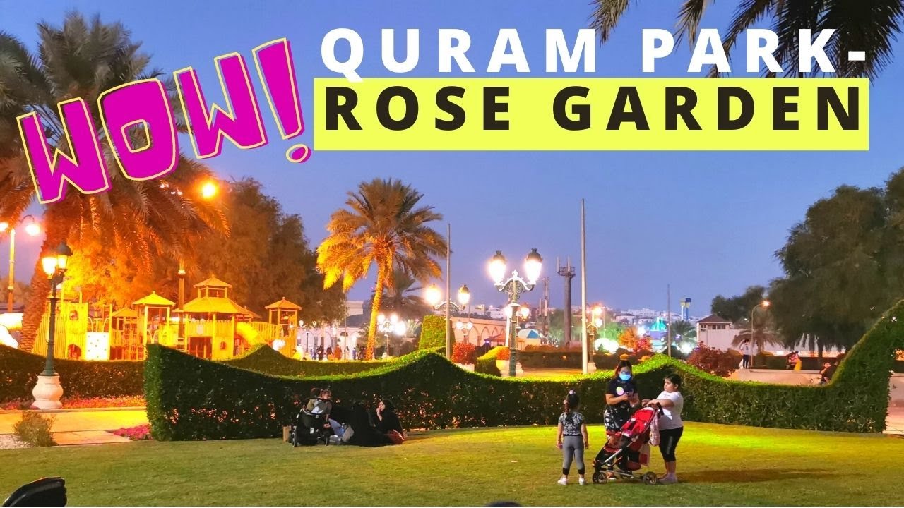 Qurum Natural Park Muscat🇴🇲 🌴🌹 | Lake, Rose Garden & Amusement park | Rose Garden Muscat Oman