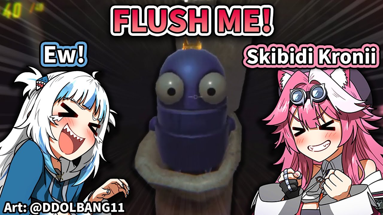 Gura Caught Kronii Playing By Herself in the Toilet