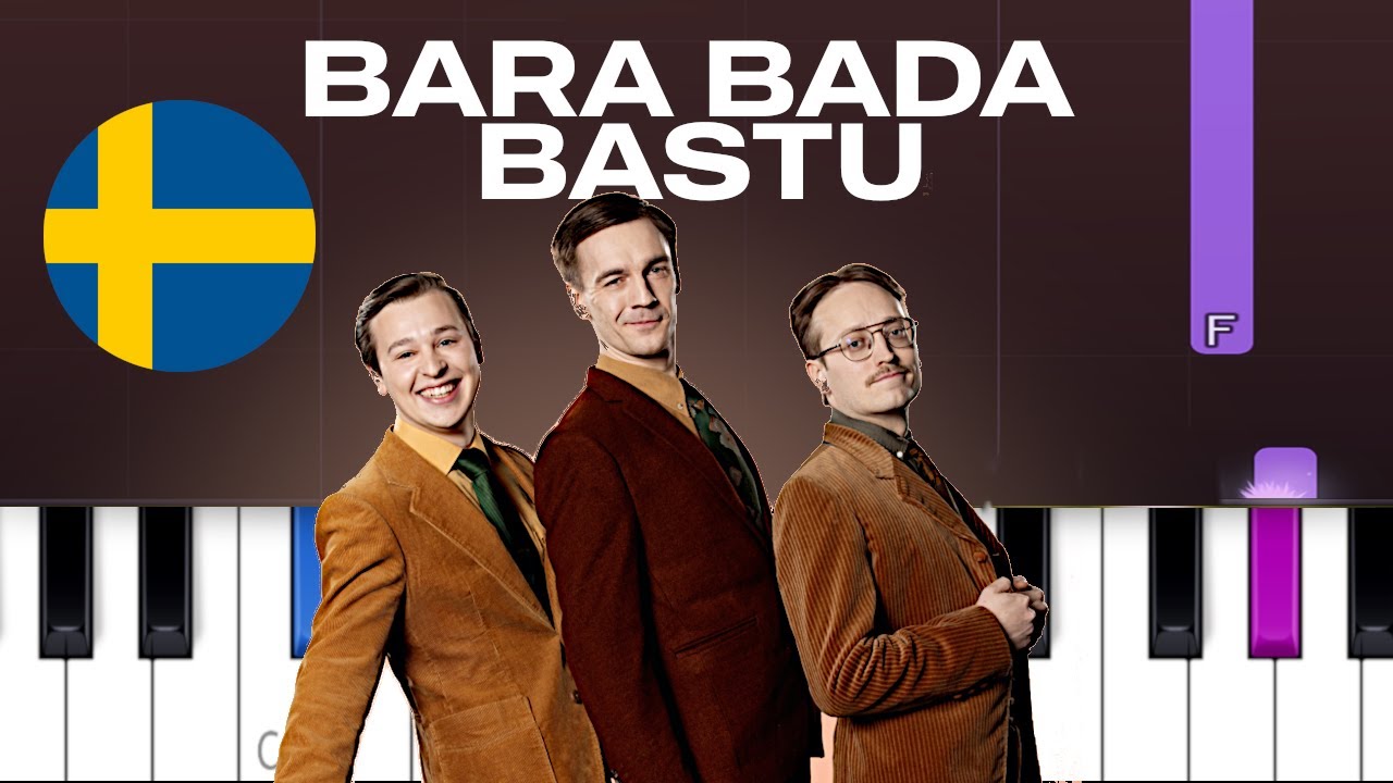 KAJ - Bara Bada Bastu (Sweden 🇸🇪 Eurovision 2025) (Easy Piano Tutorial)