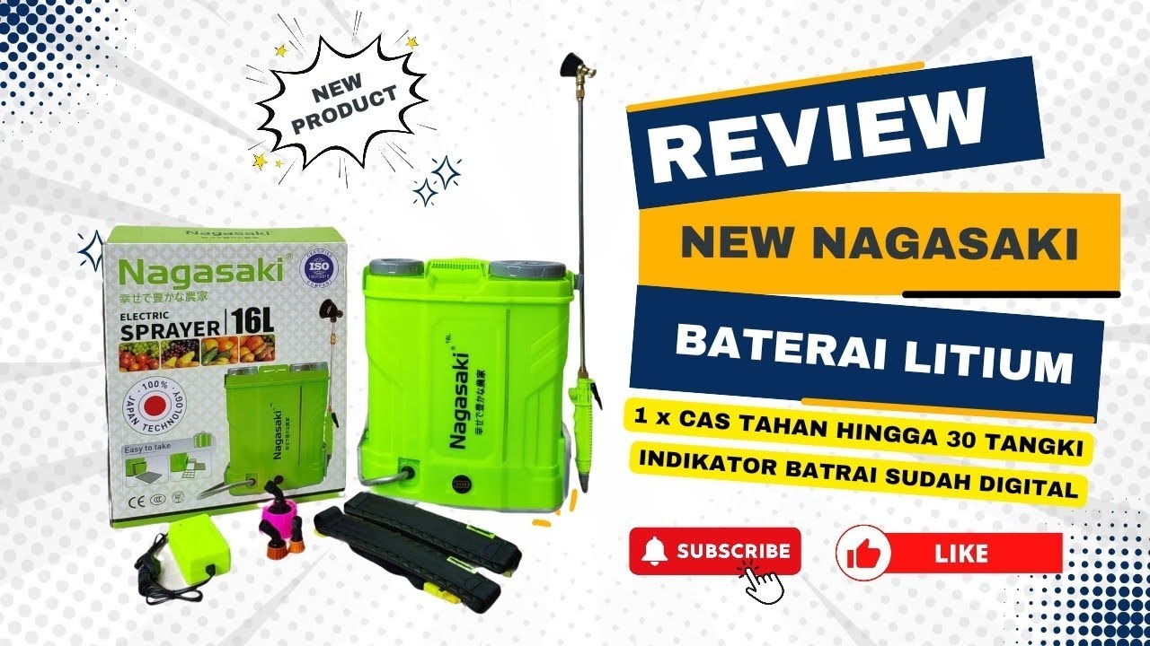 Review Sprayer New Nagasaki Baterai Lithium / Rekomendasi Sprayer Elektrik Terbaik 2024